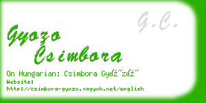 gyozo csimbora business card